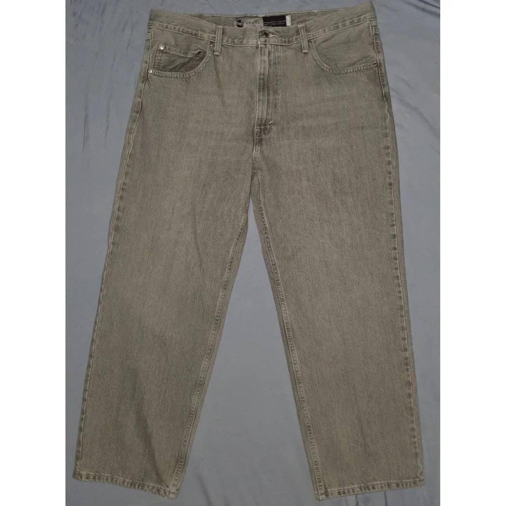 LEVI'S CLASSIC SILVER TAB LOOSE 100% COTTON GRAY 38x30 MENS JEANS